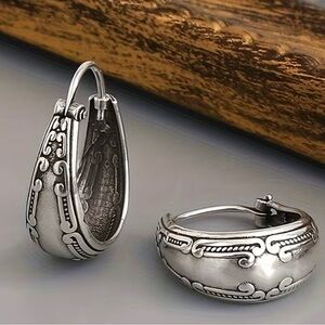 Elegant Silver Hoop Earrings